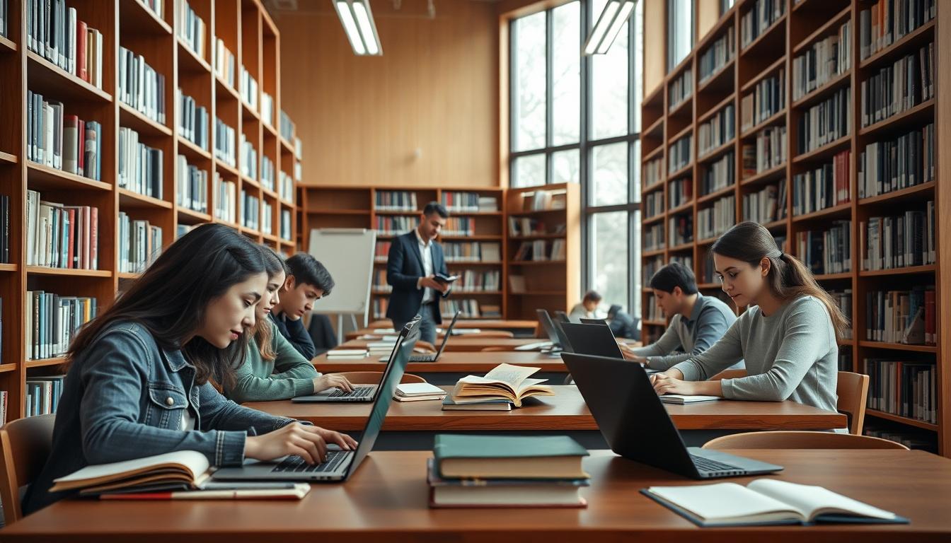 Student developing practical and academic skills